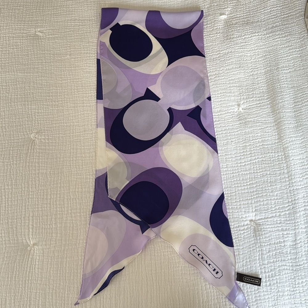 Coach Silk Long Scarf